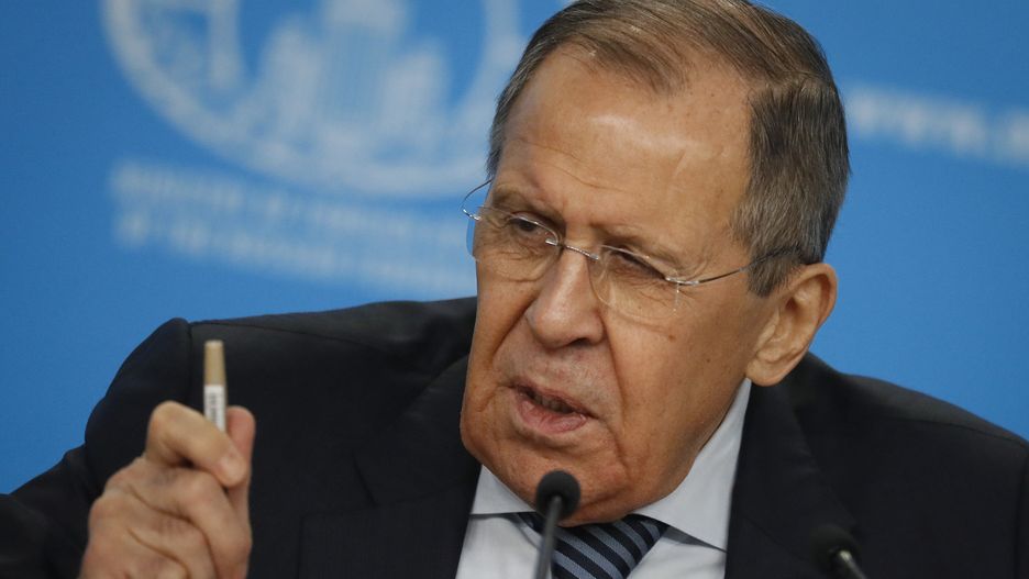 Russian Foreign Minister Sergei Lavrov addresses his annual news conference in Moscow, Russia, 18 January 2023. Lavrov gave a press conference on the results of Russian diplomacy in 2022. EPA/YURI KOCHETKOV Dostawca: PAP/EPA.