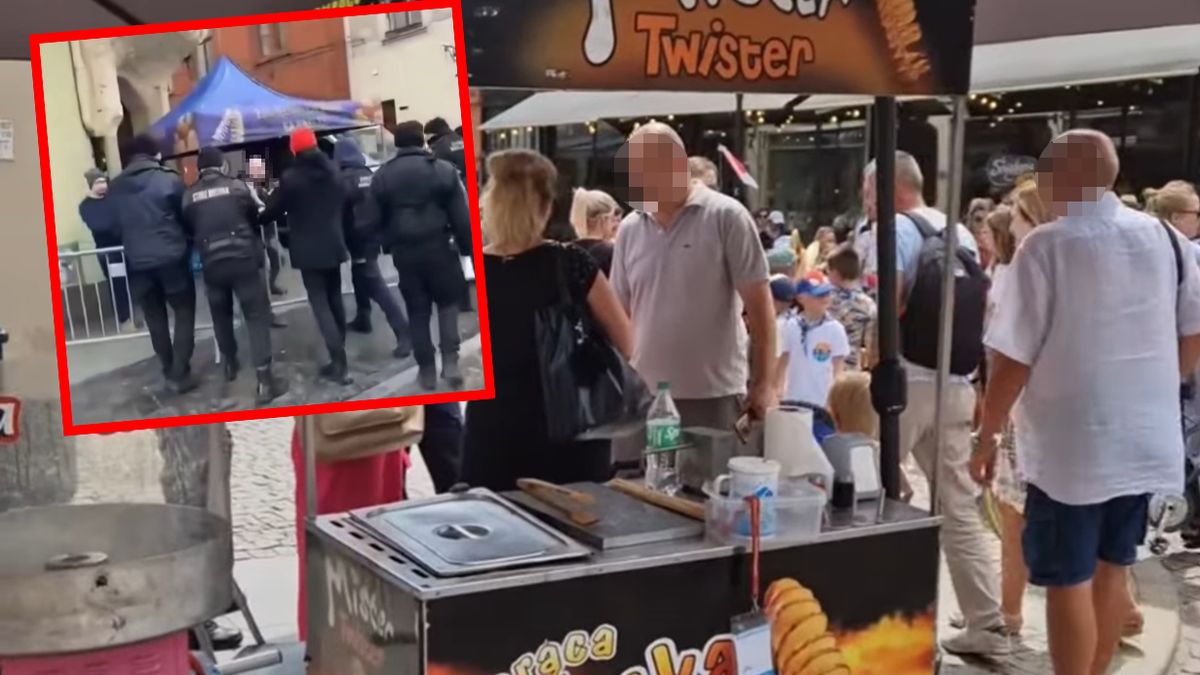 "Pan Frytka" wrócił do Torunia. Szarpał się z policją