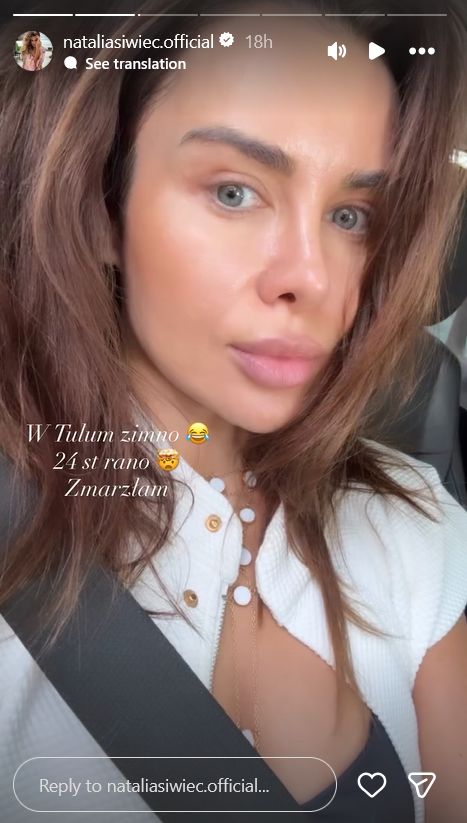 Natalia Siwiec "zmarzła" przy 24 stopniach