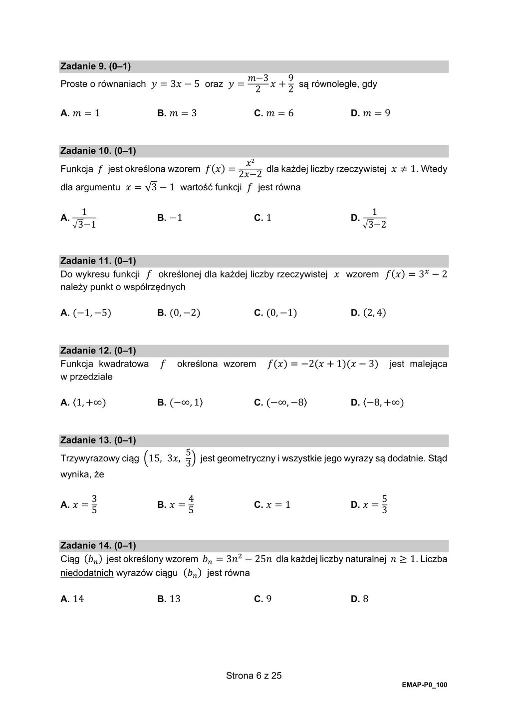 Matura z matematyki 2021. Arkusze CKE na poziomie podstawowym. 