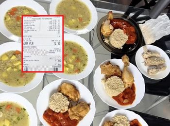 10 porcji obiadu za 14 zł. Pokazała paragon z Biedronki
