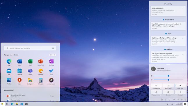 Koncept Windowsa 10 z elementami typowymi dla KDE i Windows 10X, fot. MrZombieKiller/reddit