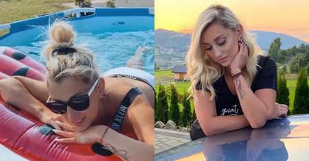 Kusząca Justyna Żyła pluska się w basenie i zdradza: "Pachnę rybą" (FOTO)