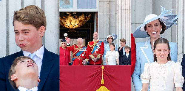 Royalsi w coraz mniejszym składzie dokazują na balkonie Pałacu Buckingham podczas Trooping the Colour. Dzieci jak zwykle skradły show (ZDJĘCIA)
