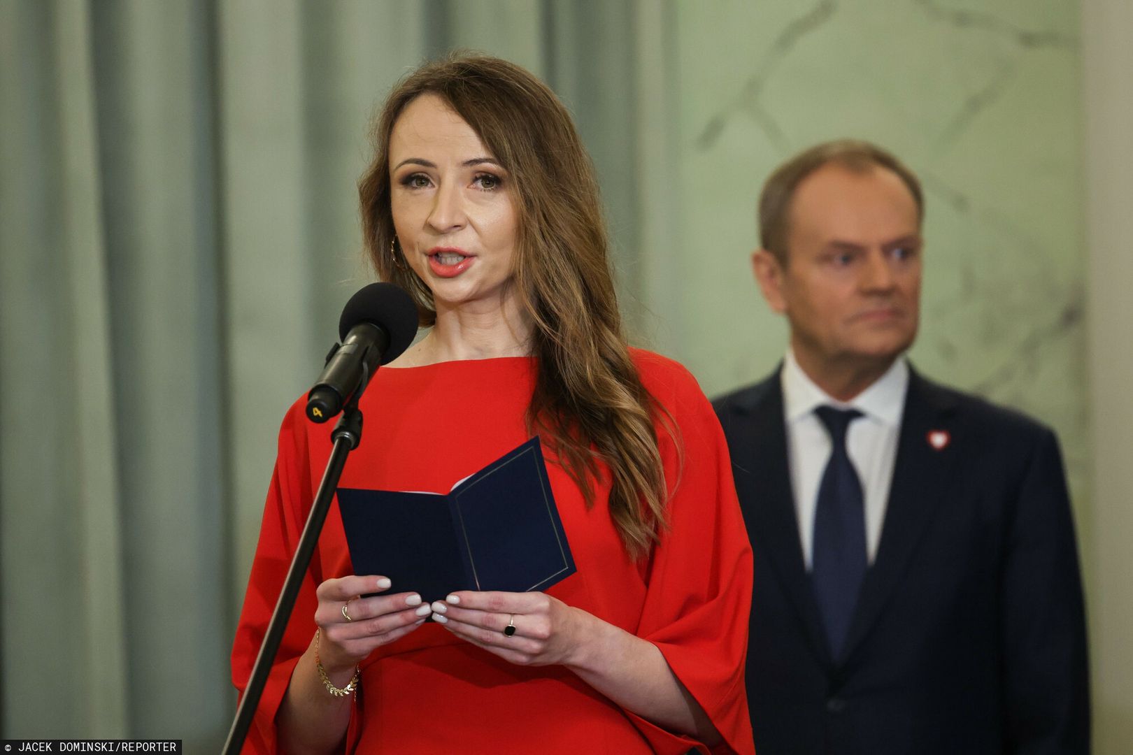 Agnieszka Dziemianowicz-Bąk i Donald Tusk