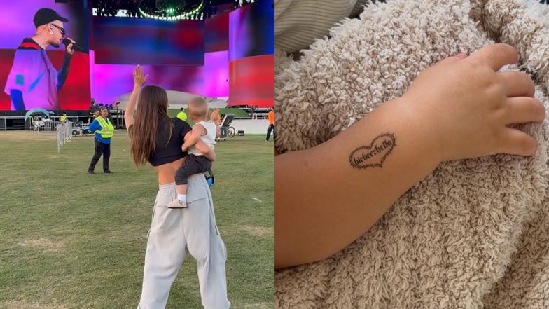 Hailey Bieber z synem kibicują Justinowi przed Coachellą