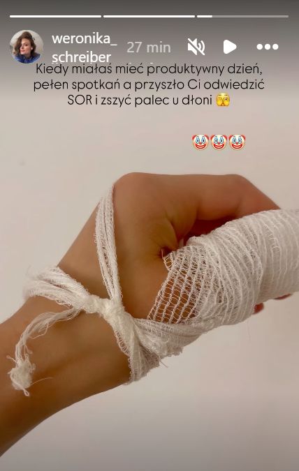 Weronika Schreiber pokazała zdjęcie palca