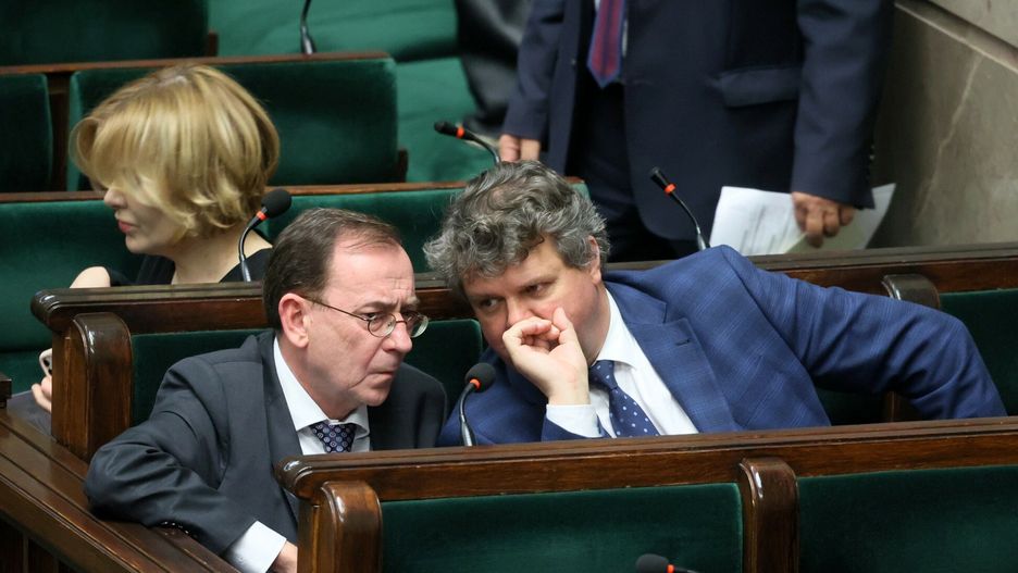 65. posiedzenie Sejmu IX kadencjiFot.Wojciech Olkusnik/East News, Warszawa, 04.11.2022. 65. posiedzenie Sejmu IX kadencji.
N/z: Mariusz Kaminski, Maciej WasikWojciech Olkusnik