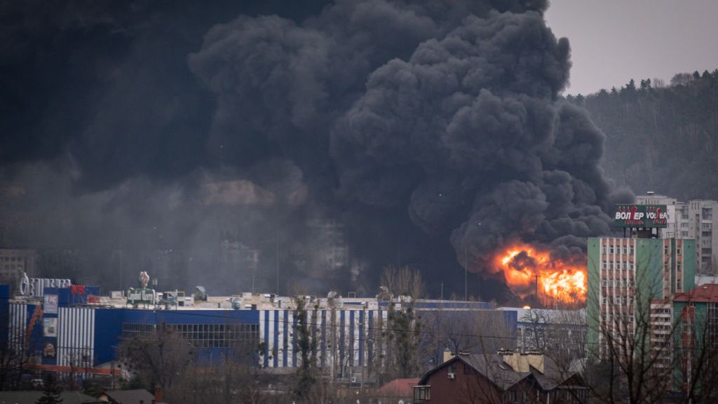 Getty Images/Rosyjski atak rakietowy na Lwów