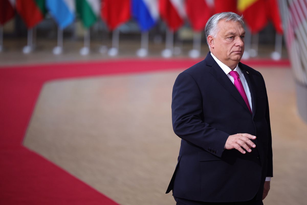 Premier Węgier Viktor Orban podczas szczytu w Brukseli