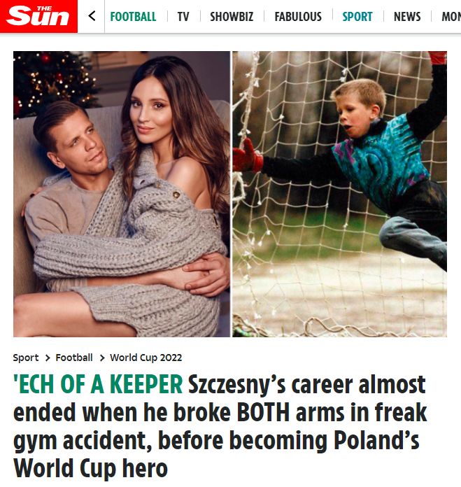 Zagraniczne media o Wojciechu Szczęsnym