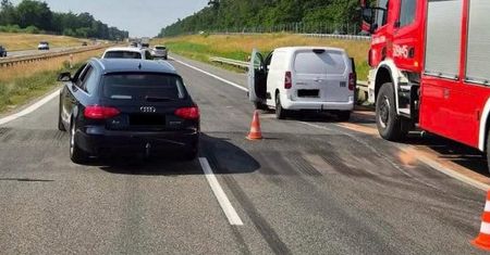 Na S17 pojawił się garb. Doszło do wypadku