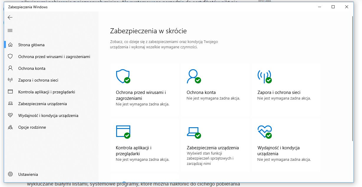 Windows Defender twierdzi, że wszystko jest w porządku - szkoda, że musi w tym celu uciekać się do skanerów behawioralnych