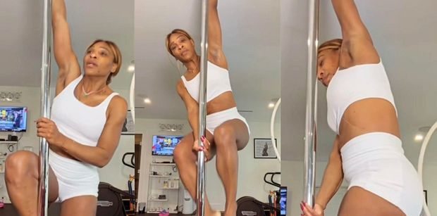 Odchudzona lekiem na cukrzycę Serena Williams wywija na rurze (ZDJĘCIA)