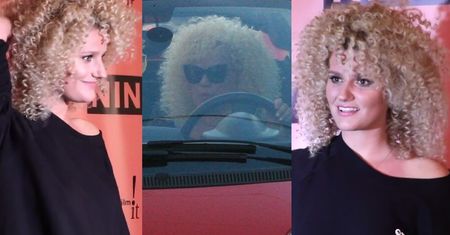 Zborowska w bujnym afro wdzięczy się na ściance