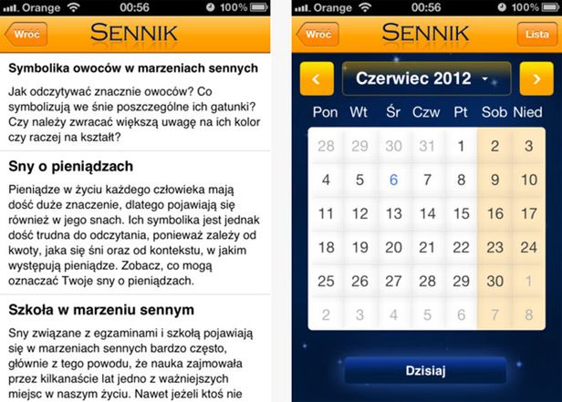 Profesjonalny sennik na iPhone’a 2