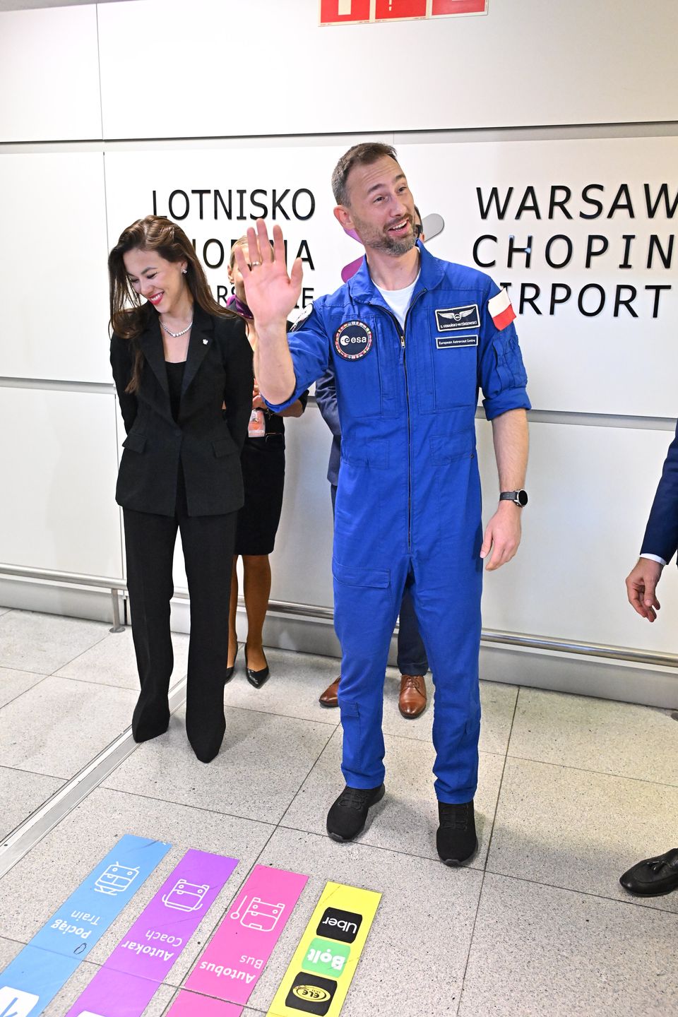 Sławosz Uznański-Wiśniewski z żoną