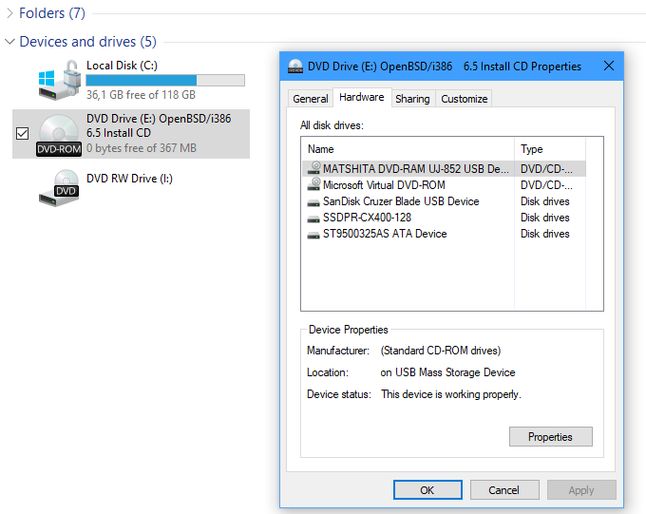 System Windows potrafi montować pliki ISO za pomocą software'owego urządzenia Virtual DVD Drive