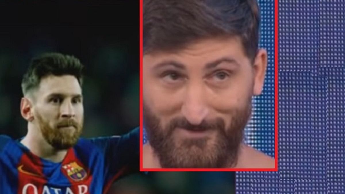 Porównanie sobowtóra ze zdjęciem Lionela Messiego