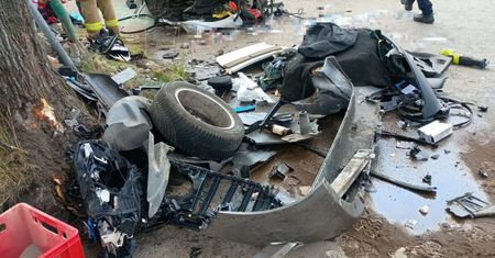 Zignorował "Stop". Koszmarny widok po wypadku. Tyle zostało z Peugeota