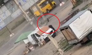 Wstrząsające nagranie. Rosyjski dron zaatakował sprzedawcę owoców