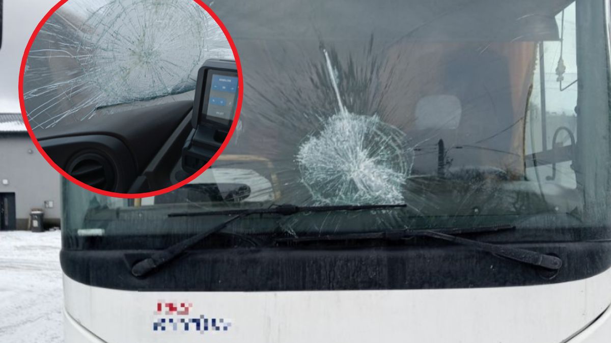 Rzucał jogurtami z jadącego auta