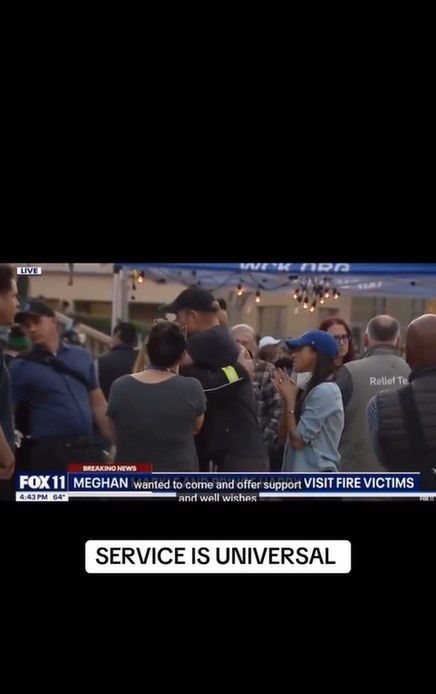 Harry and Meghan supported those affected by the fires.