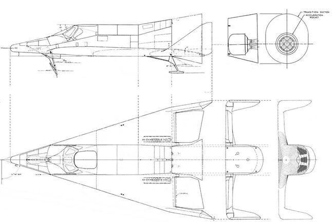 Szkic X-20 Dynasoar (Fot. Somethingawful.com)