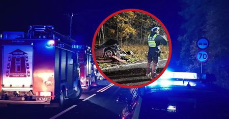 Dramatyczny wypadek na trasie Skoki–Sława Wlkp. Są ranni, droga zamknięta!