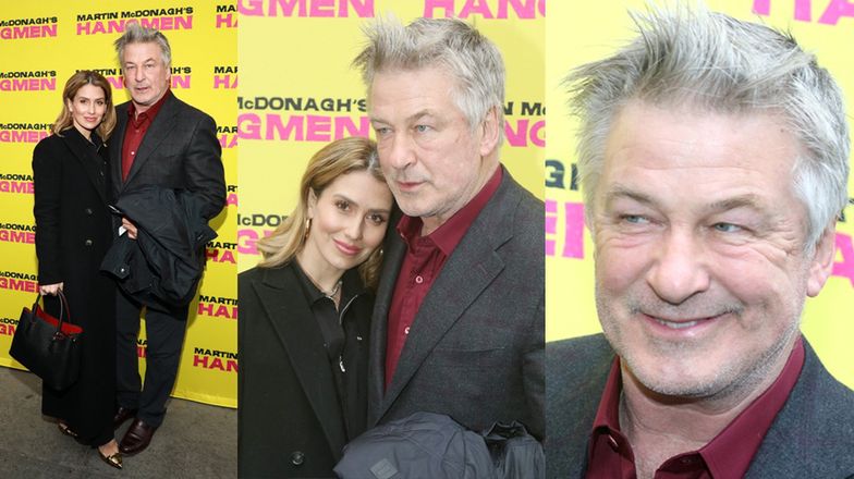 Alec Baldwin pozuje na ściance PIERWSZY RAZ od strzelaniny na planie filmu. Właśnie OCZYSZCZONO go z zarzutów (ZDJĘCIA)