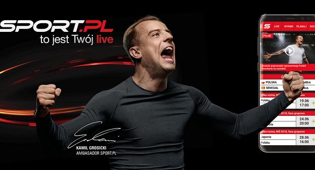 Kamil Grosicki reklamuje Sport.pl jako „Twój live” (wideo)