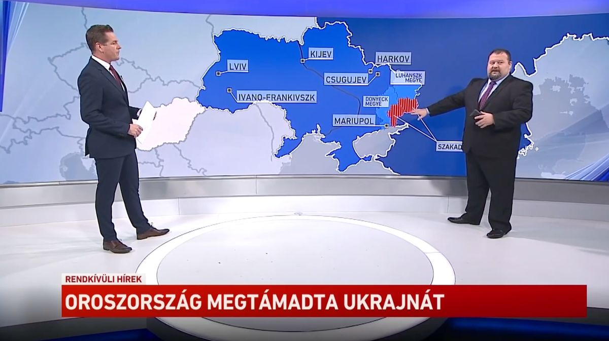 Kadr z węgeirskiej telewizji M1 (Fot. Twitter/M1)