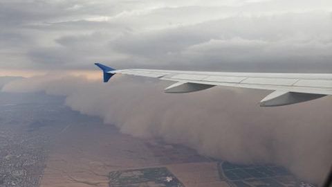 Burza piaskowa, widok z lotu Allegiant (nr 2285)