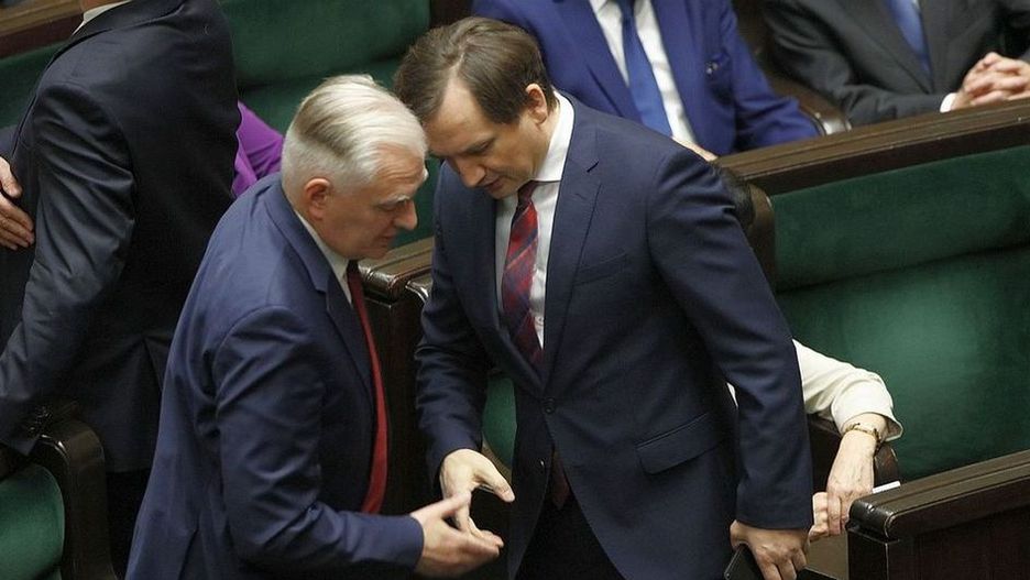 Sejm. Jarosław Gowin i Zbigniew Ziobro
