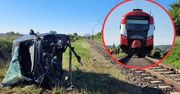Uderzyła citroenem w wagon pociągu na przejeździe w Chodzieży