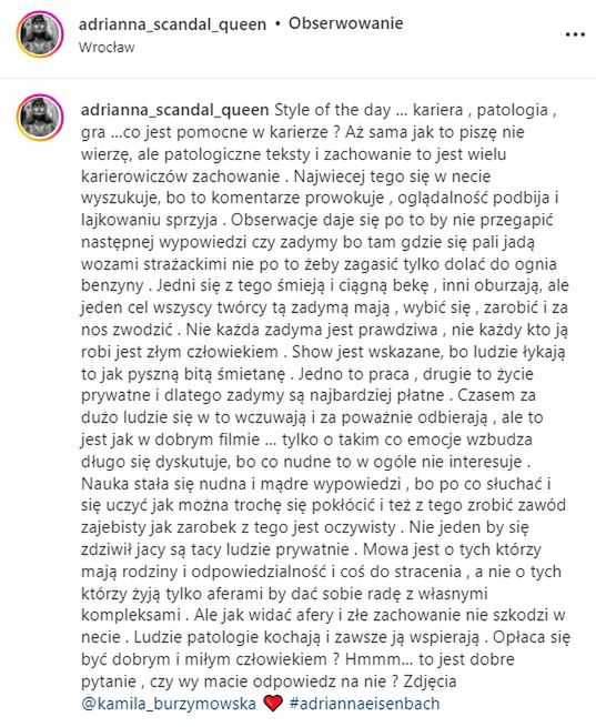 Adrianna Eisenbach o patologii w sieci