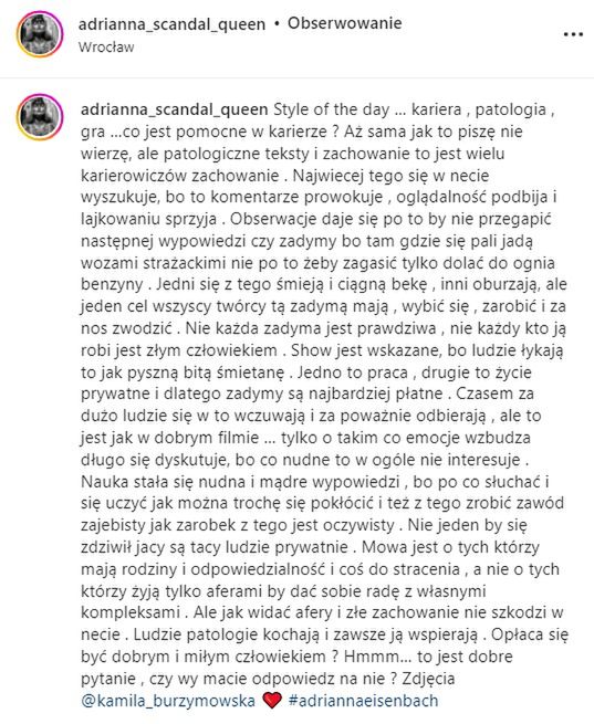 Adrianna Eisenbach o patologii w sieci