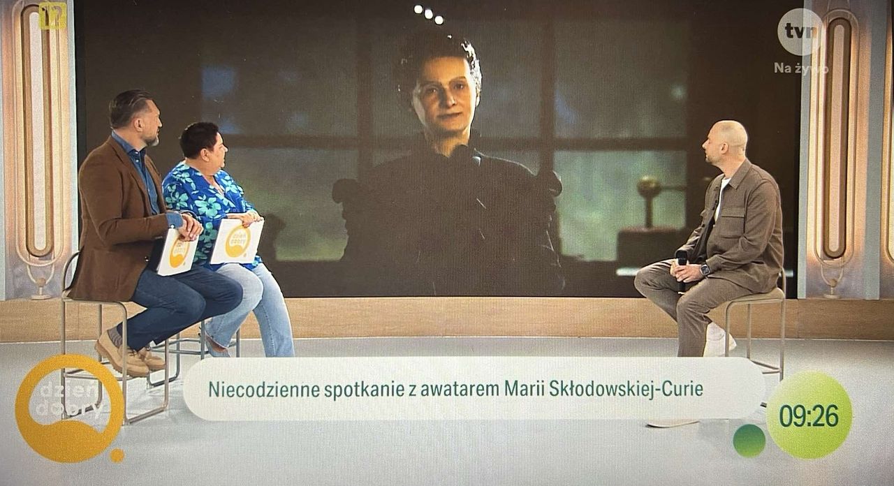 "Rozmowa" z Marią Skłodowską-Curie w programie "Dzień dobry TVN"