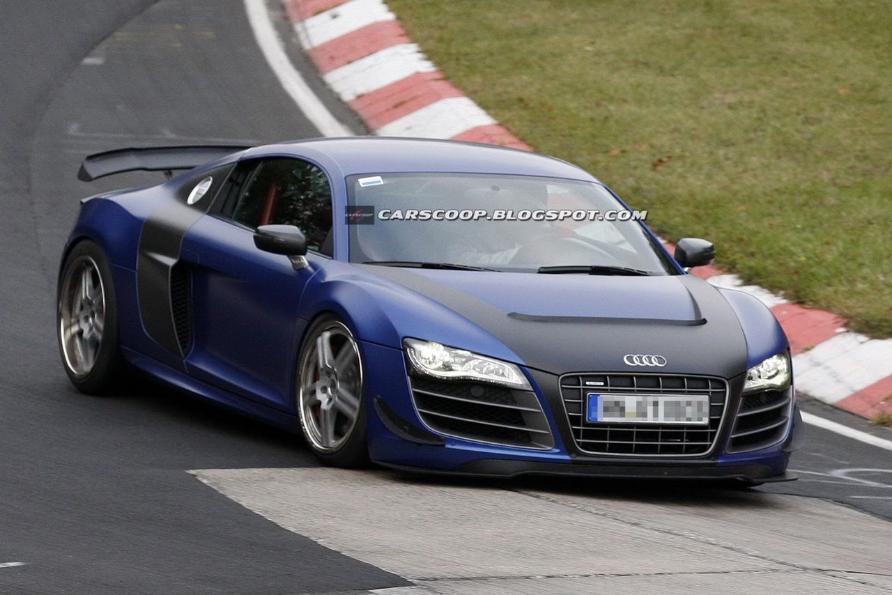 Zmodyfikowane Audi R8 GT przyłapane na Nürburgring