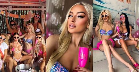 Tak wyglądał wieczór panieński, na którym bawiła się Caroline Derpienski: szampan, bikini i półnadzy mężczyźni (ZDJĘCIA)