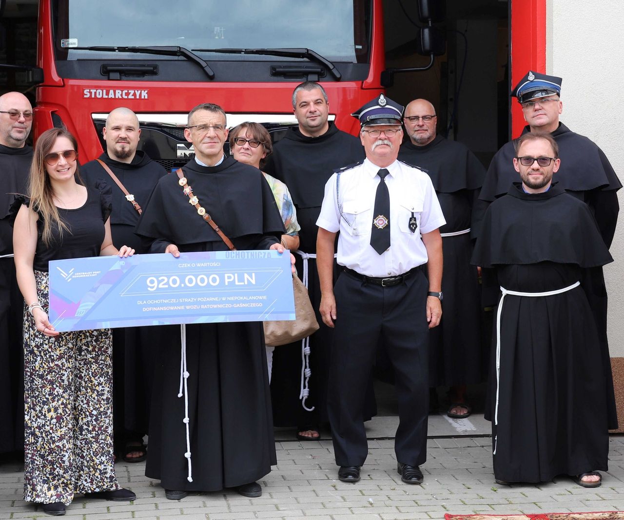 CPK wyda prawie milion złotych na wóz strażacki dla zakonników. "Będą linią pierwszego wsparcia"