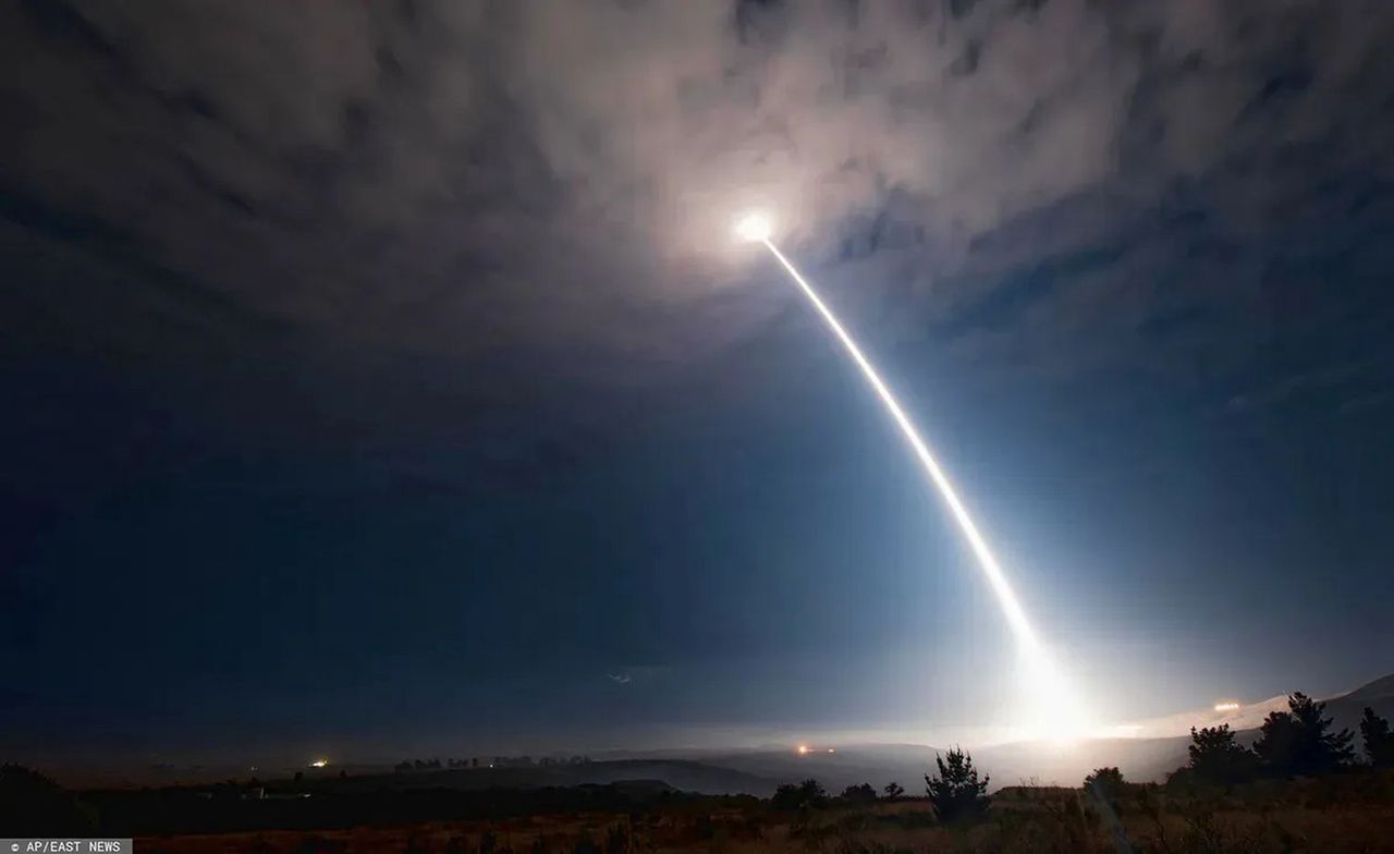 Minuteman III missile test, photo from a test conducted in 2022.