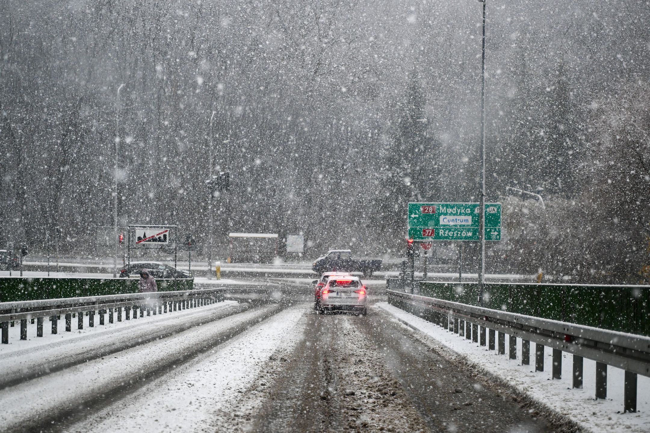 Intensywne opady śniegu w Przemyślu