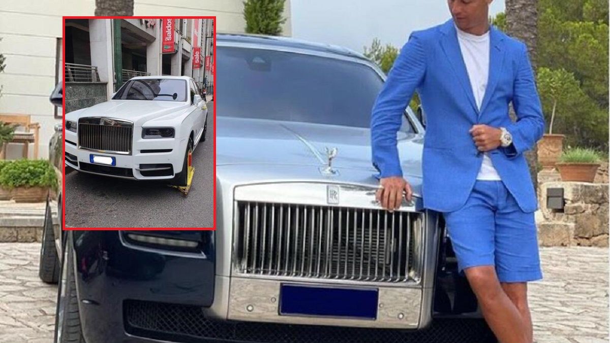 Cristiano Ronaldo i jedno z aut tworzących jego kolekcję