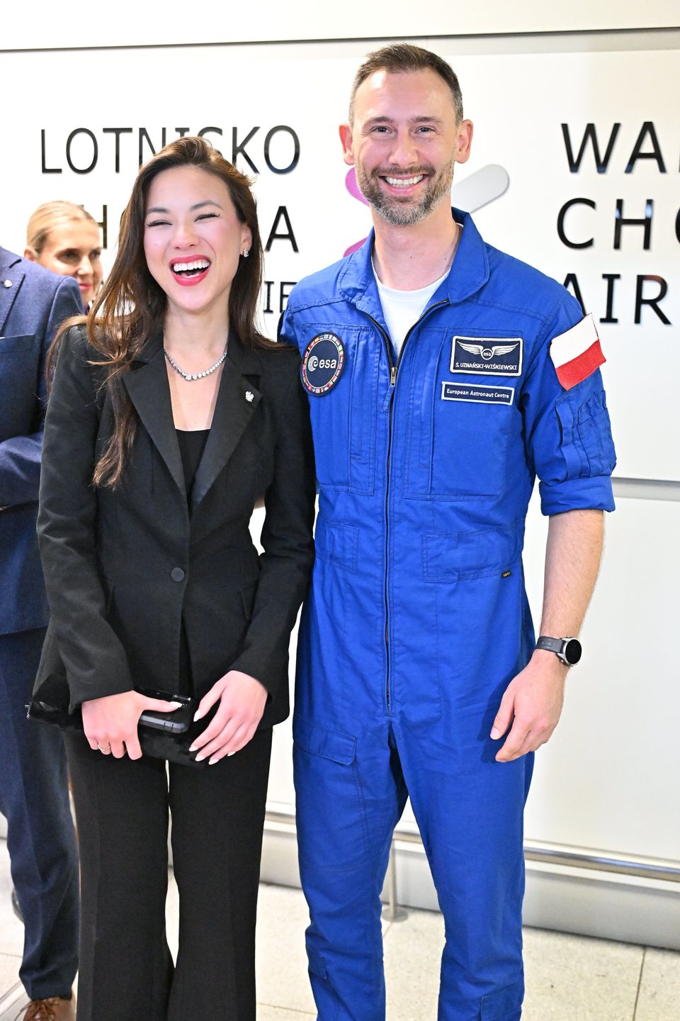 Sławosz Uznański-Wiśniewski z żoną