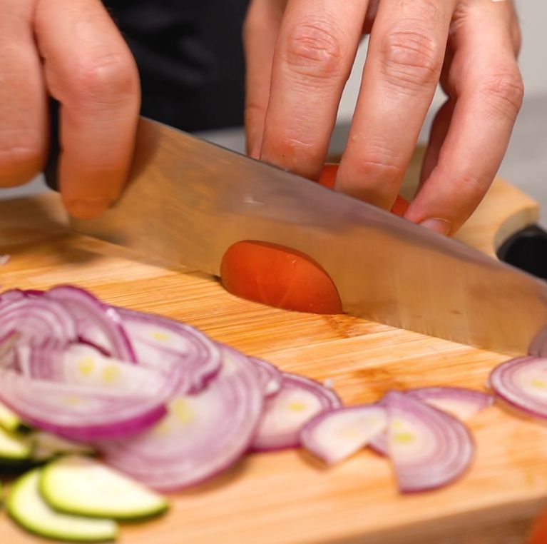 Slicing vegetables