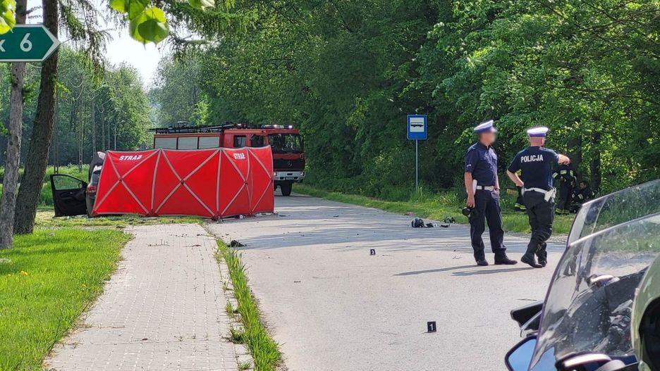 Wypadek. Podróżujące jednośladem małżeństwo zginęło na miejscu