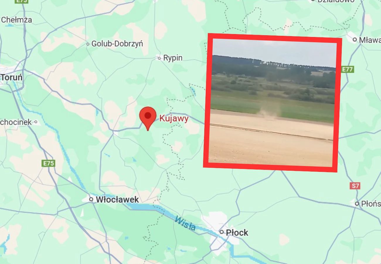 Spektakularny wir powietrzny zarejestrowany na Kujawach
