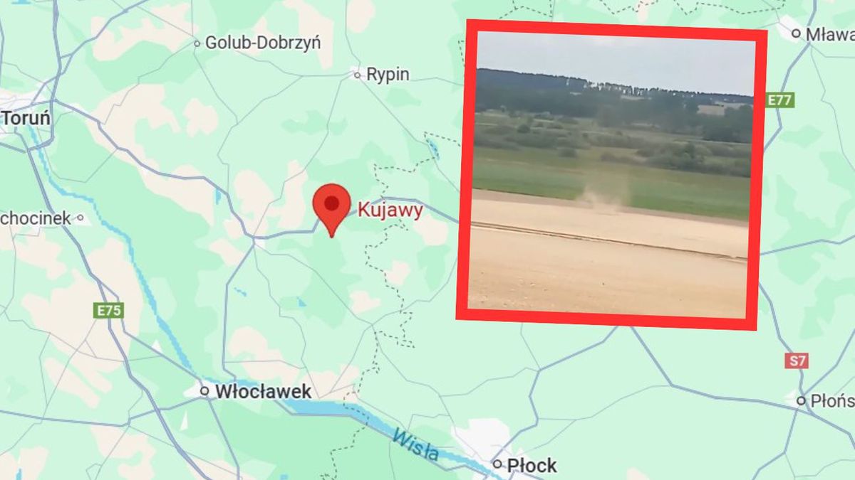Spektakularny wir powietrzny zarejestrowany na Kujawach
