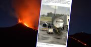 Czarny samolot. Zdjęcie z lotniska po erupcji wulkanu obiegło świat